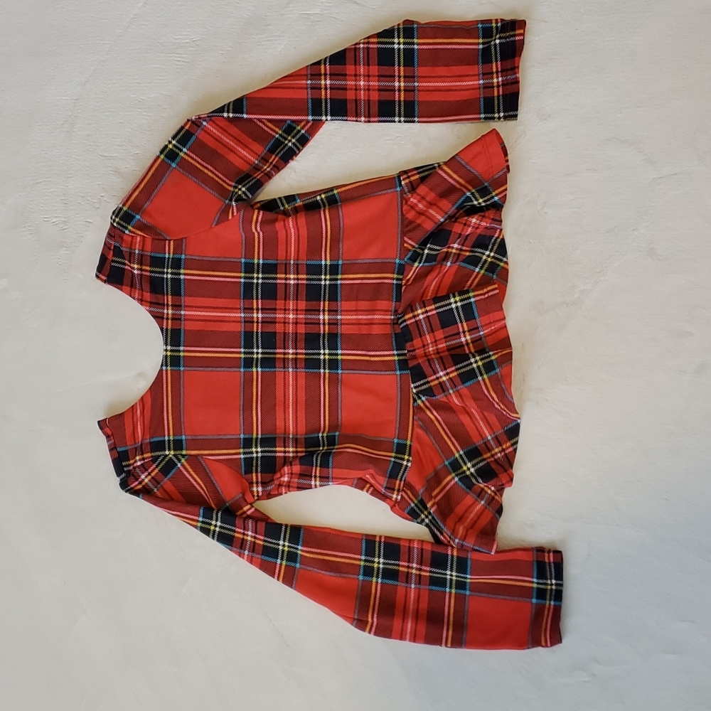Briabay Red Plaid Fitted Top Size 4T